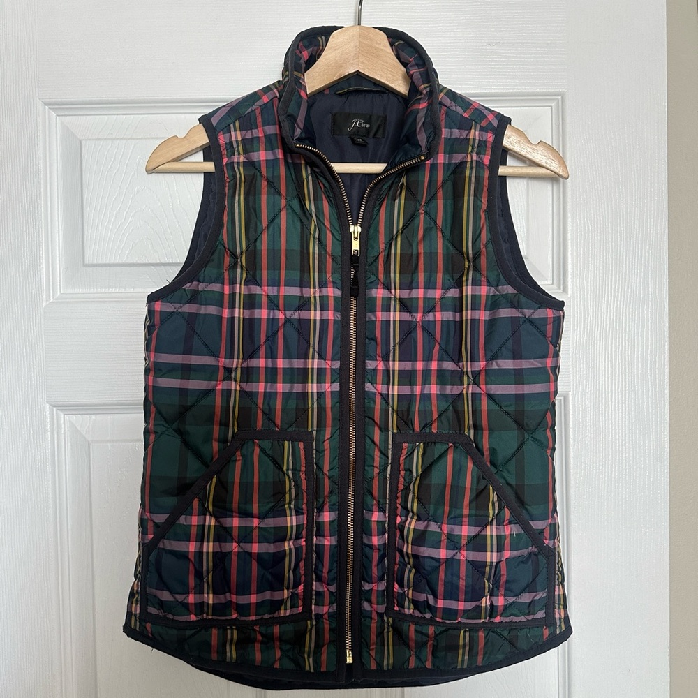 J.Crew Excursion Quilted Vest in Signature Tartan
